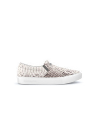 Бежевые слипоны со змеиным рисунком