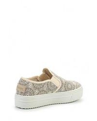 Женские бежевые слипоны от El Tempo