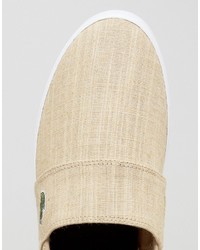 Мужские бежевые слипоны от Lacoste