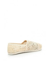 Женские бежевые слипоны от Pezzano