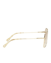 Женские бежевые солнцезащитные очки от Chloé