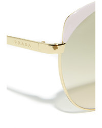 Женские бежевые солнцезащитные очки от Prada