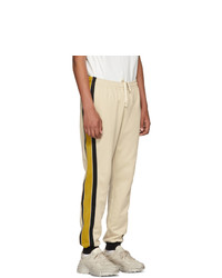 Мужские бежевые спортивные штаны от Gucci