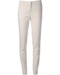 Бежевые узкие брюки от Armani Collezioni