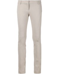 Бежевые узкие брюки от Brunello Cucinelli