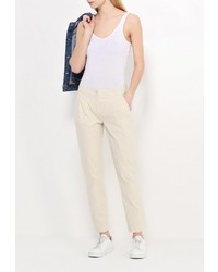 Бежевые узкие брюки от Conver