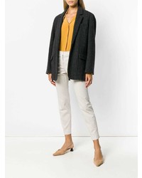 Бежевые узкие брюки от Peserico