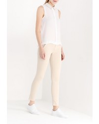 Бежевые узкие брюки от Motivi