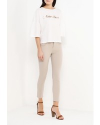 Бежевые узкие брюки от Motivi