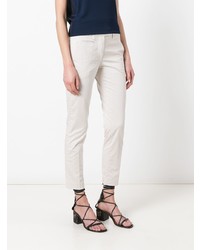 Бежевые узкие брюки от Dondup