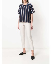 Бежевые узкие брюки от Cambio