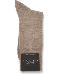 Мужские бежевые шерстяные носки от Falke