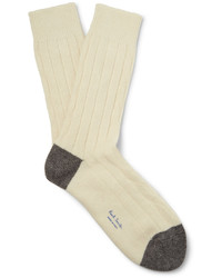 Мужские бежевые шерстяные носки от Paul Smith