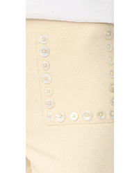 Бежевые широкие брюки от Edun