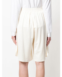 Женские бежевые шорты от MM6 MAISON MARGIELA