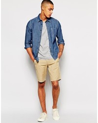 Мужские бежевые шорты от Selected