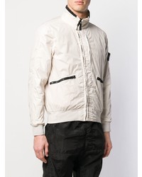 Мужской бежевый бомбер от Stone Island