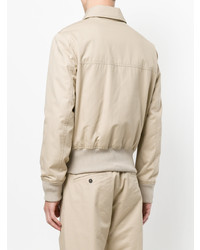 Мужской бежевый бомбер от AMI Alexandre Mattiussi