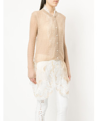 Женский бежевый вязаный кардиган от Ermanno Ermanno