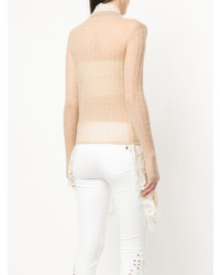 Женский бежевый вязаный кардиган от Ermanno Ermanno