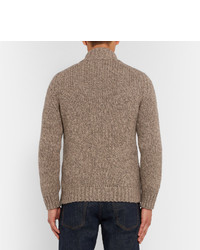 Мужской бежевый вязаный кардиган от Incotex