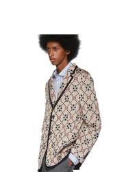 Мужской бежевый вязаный пиджак от Gucci