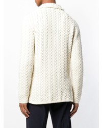 Мужской бежевый вязаный пиджак от Lardini