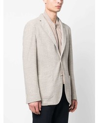 Мужской бежевый вязаный пиджак от BOSS