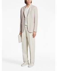 Мужской бежевый вязаный пиджак от Zegna