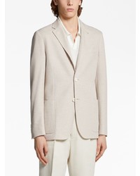 Мужской бежевый вязаный пиджак от Zegna