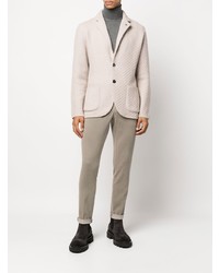 Мужской бежевый вязаный пиджак от Lardini