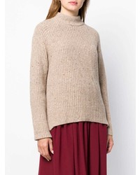 Женский бежевый вязаный свитер от Agnona