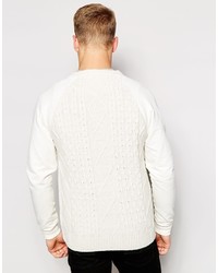 Мужской бежевый вязаный свитер от Firetrap