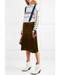 Женский бежевый вязаный свитер от Carven