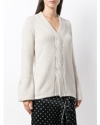 Женский бежевый вязаный свитер от Liska