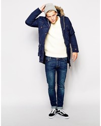 Мужской бежевый вязаный свитер от Brave Soul