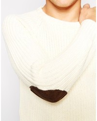 Мужской бежевый вязаный свитер от Brave Soul