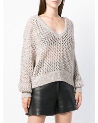 Женский бежевый вязаный свитер от IRO