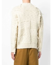 Мужской бежевый вязаный свитер от Maison Flaneur