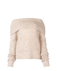 Женский бежевый вязаный свитер от McQ Alexander McQueen