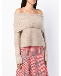 Женский бежевый вязаный свитер от McQ Alexander McQueen