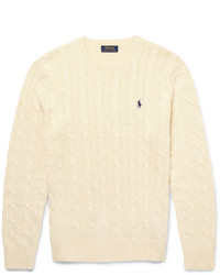Мужской бежевый вязаный свитер от Polo Ralph Lauren