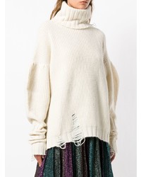 Бежевый вязаный свободный свитер от Circus Hotel