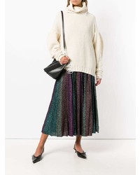 Бежевый вязаный свободный свитер от Circus Hotel