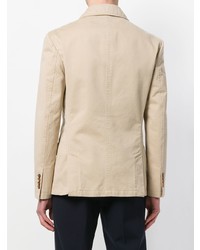 Мужской бежевый двубортный пиджак от Ermanno Scervino
