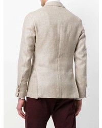Мужской бежевый двубортный пиджак от Lardini