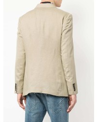 Мужской бежевый двубортный пиджак от Loveless