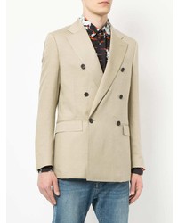 Мужской бежевый двубортный пиджак от Loveless