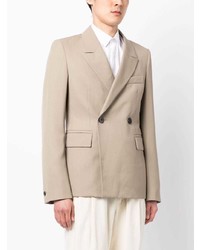 Мужской бежевый двубортный пиджак от Wooyoungmi