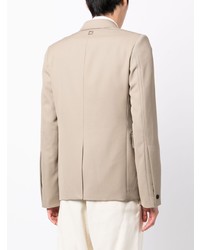 Мужской бежевый двубортный пиджак от Wooyoungmi